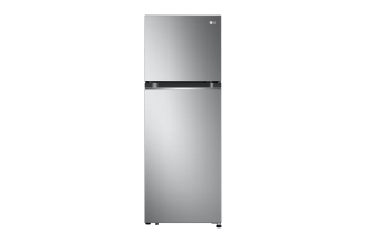 266L Top Freezer Fridge in Platinum Silver Steel, Cool pac